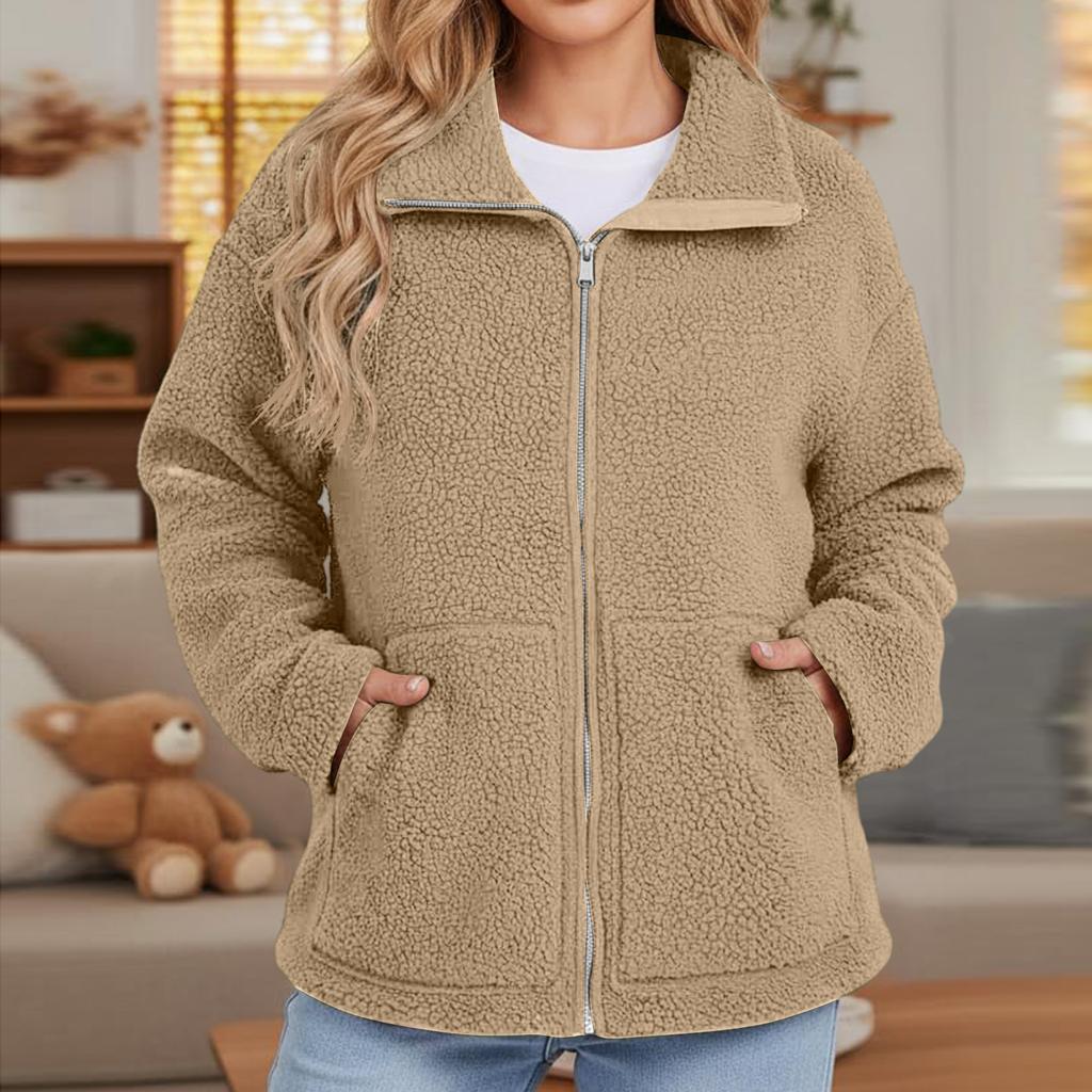 Damska gładka luźna bluza z kapturem z jedną kieszenią casual