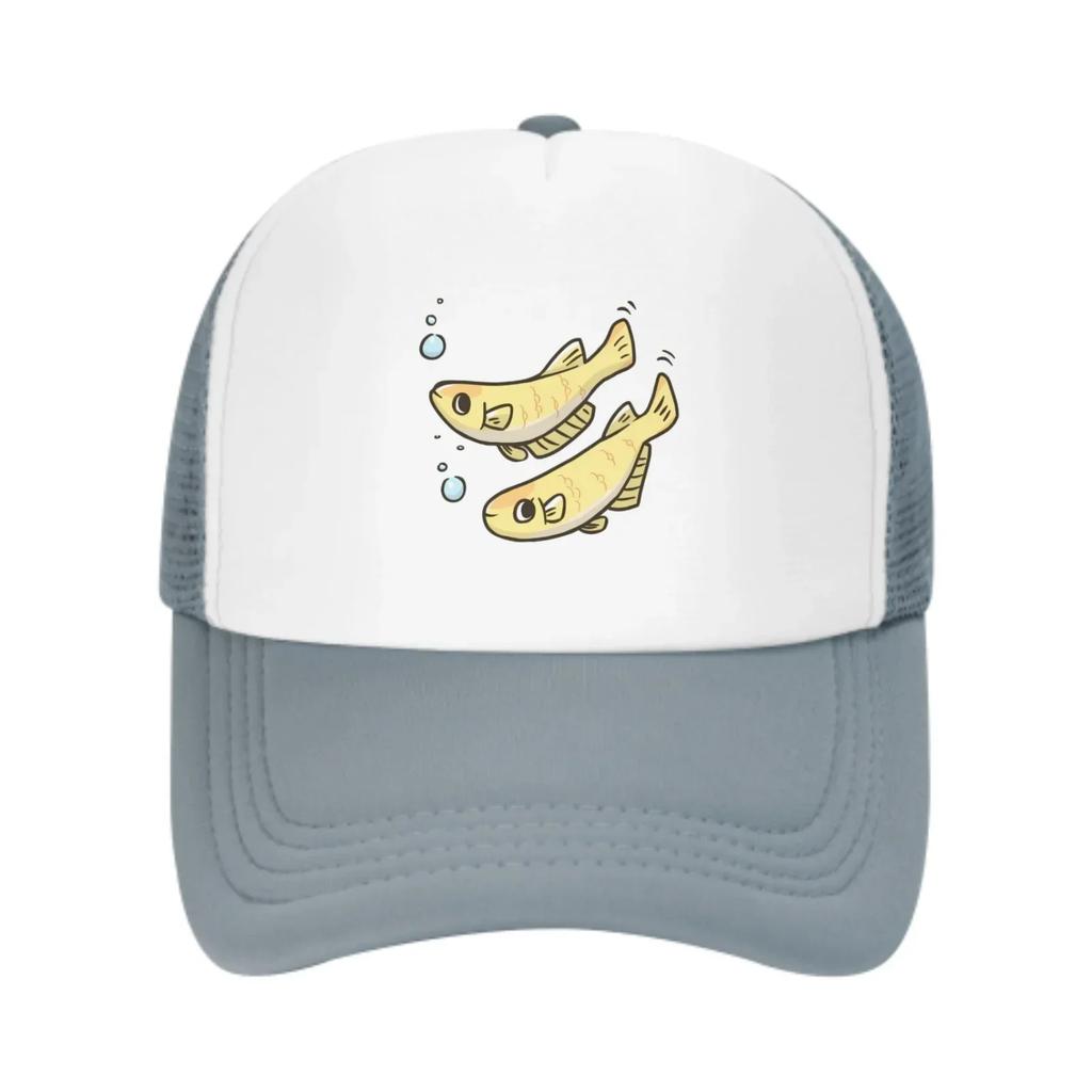 Two Yellow Fishes Baseball Caps Fashion Trucker Hat Unisex Mesh Caps for Women Unisex Outdoor Leisure Travel Neutral Sunshade