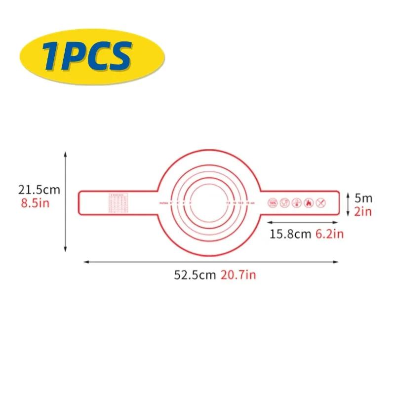 

Эргономичный силиконовый коврик для выпечки с длинной ручкой – многофункциональный инструмент для замешивания и приготовления теста для пиццы, тортов и выпечки – антипригарный и термостойкий 20.7in x 8.5in красный