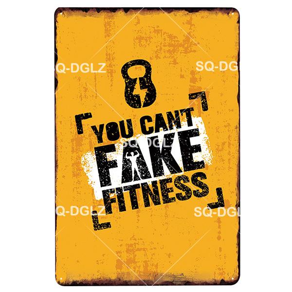 [SQ-DGLZ] Fitness Metall Zeichen Vintage Sport Club Metall Plaque Platte Gesundheit Wand Dekor Zinn Zeichen GYM Poster