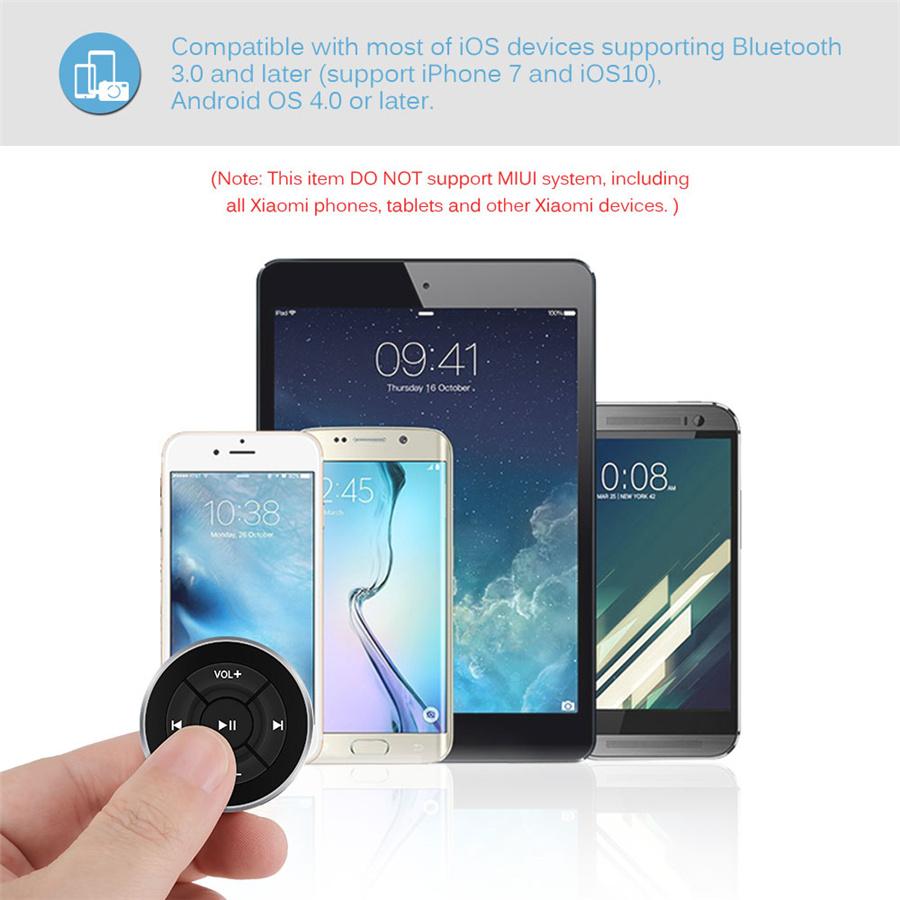 Wireless Bluetooth Media Steering Wheel Remote Control Buttons Mp3 Music Player