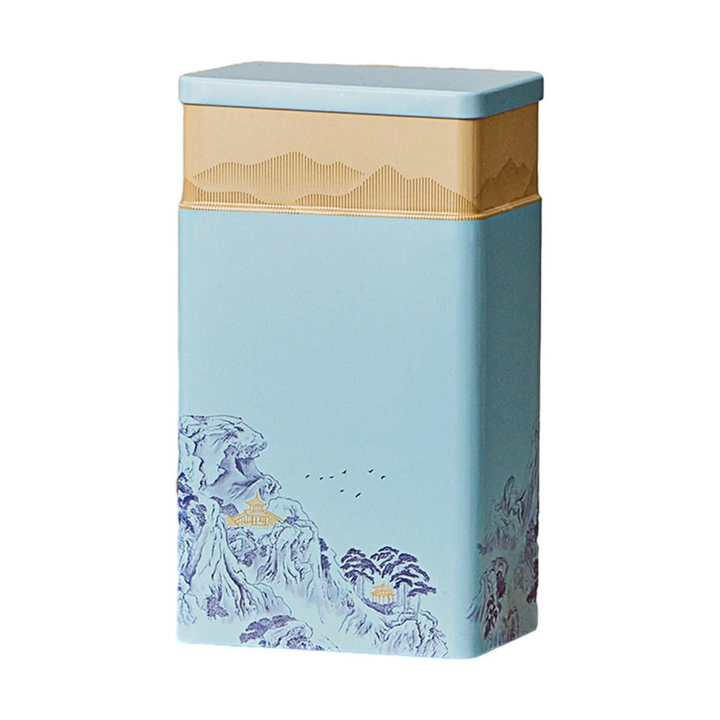 Compact Tea Container Portable Tinplate Tea Storage Box Tea Canister Tea Storage Jar Perfect for Home or Office Use