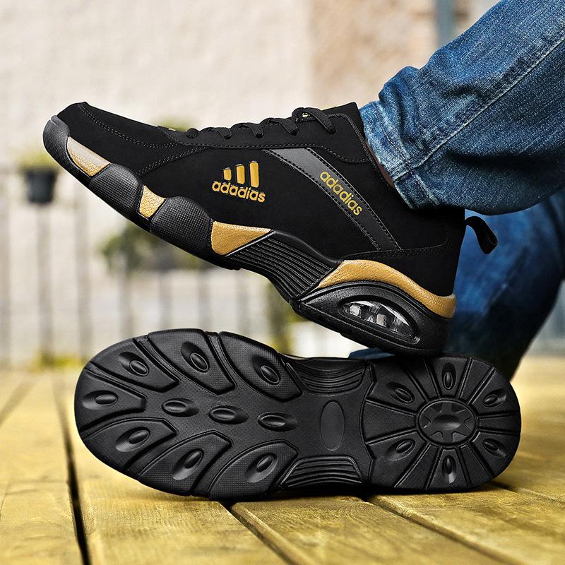 Adidas Herr Löparskor: Mjuka sulor, Halkfritt läder, Stötdämpande, Andningsbara sneakers