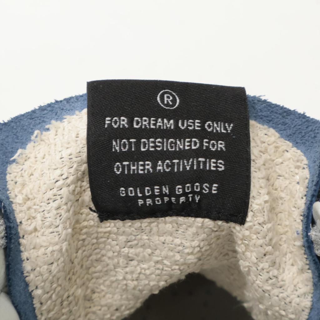 GOLDEN GOOSE [Excellent Condition] G36WS595.A77 SLIDE High-Top Sneakers Shoes 38 Blue/Yellow StarUsed