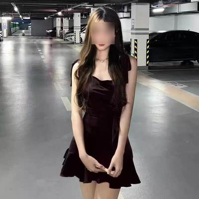 Pure Desire Style Spice Girl Red Suspender Dress Women's Spring New Design Sense Niche Temperament Waist and Thin Short Skirt