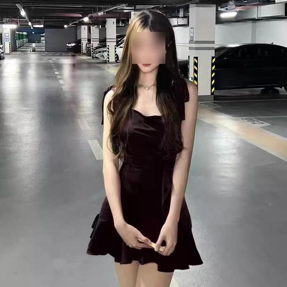 

Платье-сарафан красного цвета Spice girl в стиле чистого желания, женское, весеннее, новый дизайн, нишевый темперамент, приталенное, короткая юбка S- (can be worn within 45kg)