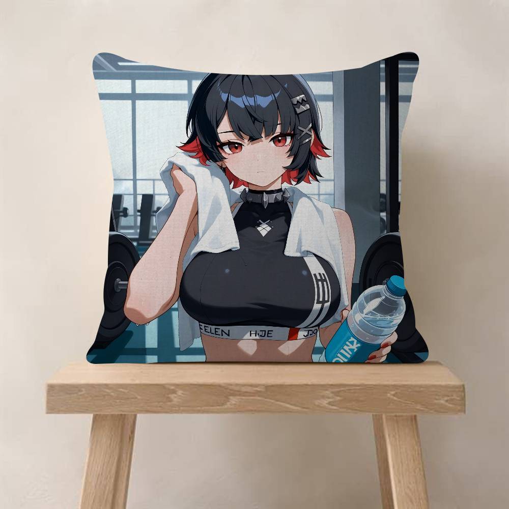Game Cute Zenless Zone Zero Cushion Cover Decorative Pillow Sofa Home Decor Case Pillow Cases