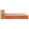 Solid Wood Bed Without Mattress Wax Brown 200x200 Cm Pine Wood