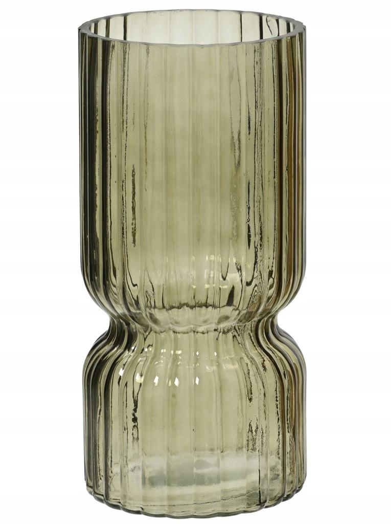 Wazon szklany przezroczysty ryflowany 11x23cm 1szt
