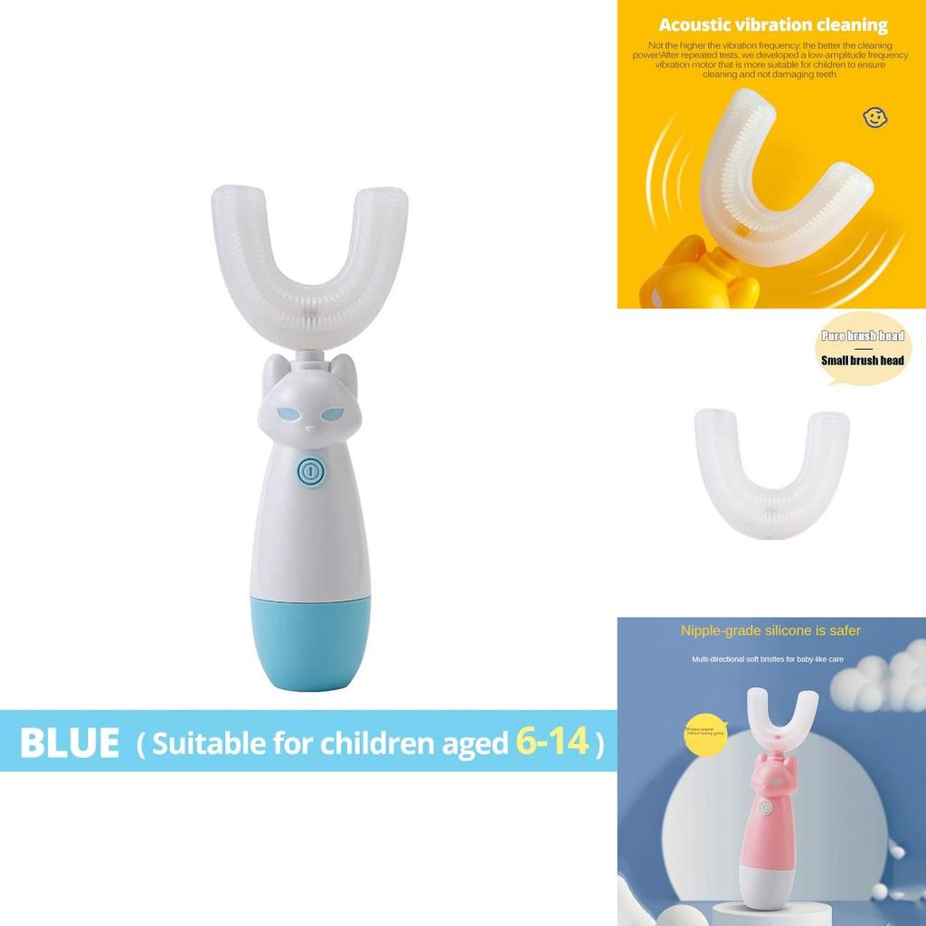 Durable Electric Toothbrush For Kids With Silicone Brush Head And Long Battery Life