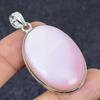 Pink Opal Gemstone Handmade 925 Sterling Silver Jewelry Pendant 2.17" C4T82