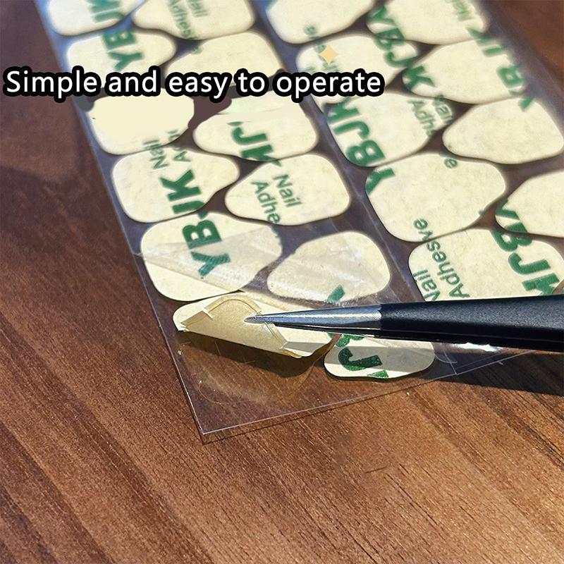 1/5 listů Oboustranné lepící nálepky na nehty Lepicí pásky Voděodolné Prodyšné Lepidlo na umělé nehty Nálepky Želé Tipy na umělé nehty