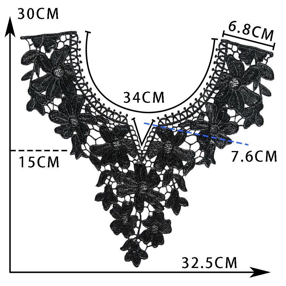 Black And White I Hollow Collar Diy Embroidery Lace Decorative Clothing Accessories Sewing Accessories