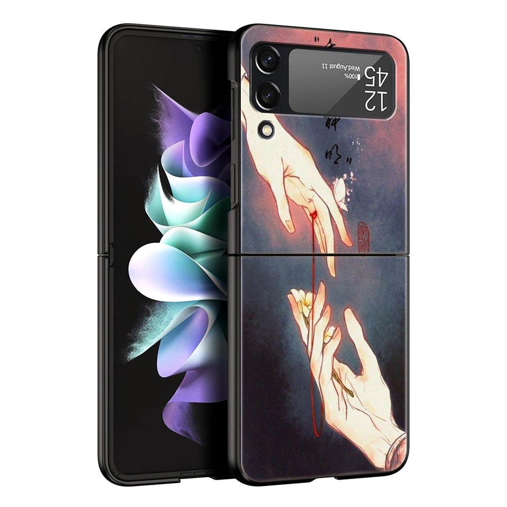

Phone Case for Samsung Galaxy Z Flip 3 4 5 6 7 Folding Shell For Samsung Z Flip4 Flip5 PC Hard Cover Heaven Official s Blessing Galaxy Z Flip