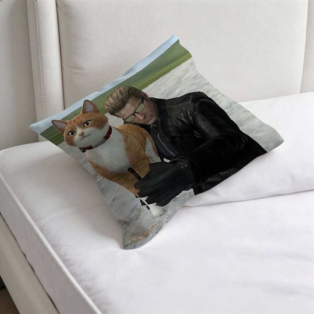 Funny AAlbert Wesker Decorative Square Pillow Cover Soft Comfortable Pillow Case Sofa Bed Home Decoration