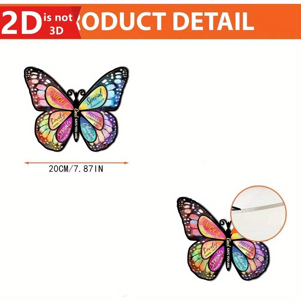 2D Christian Butterfly Window Gift. Religious, feminine decor for mothers, wives & friends.