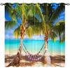 3D Digital Printing Window Curtains, Tree Scenery Playing Dolphin, Bedroom, Living Room, 2 Panels, Free Shipping
