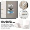 1 Pair of Trash Bag Holder, Garbage Bag Dispenser Roll Rack Wall Mounted Shopping Grocery Bag Roll Rack Plastic Trash Bag Storage Rack