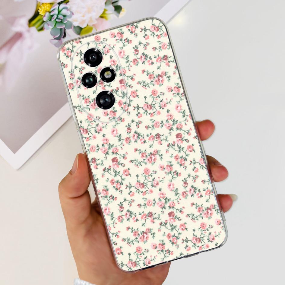 For Huawei Honor 200 Pro 5G Case New Stylish Flower Slim Soft Clear Silicone Phone Cover For Honor 200 Pro Bumper Honor200 Coque