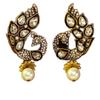 Vintage Set With Diamonds Peacock Pearls Tassel Earrings Court Style