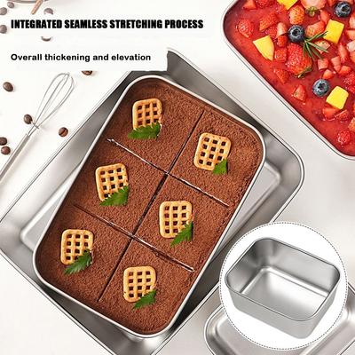 Leakproof Stainless Steel Food Containers Stackable Reusable Metal Lunch Box Thickened Square Dish Food Storage Containers