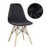 Velvet And Polar Fleece Fabric Shell Chair Cover Stretch Scandinavian Chair Covers Dining Seat Cover For Hotel Home Living Room