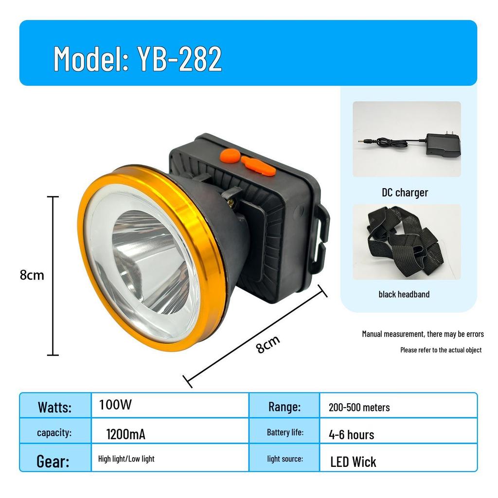 Ultra Bright Rechargeable Headlamp with Long Battery Life - Perfect for Night Fishing & Outdoor Adventures