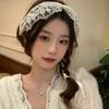 Cute Sweet Retro Lace Floral Head Scarf Trend Elegant Headwear For Women Girl Triangular Scarf Headband To Tie Hair