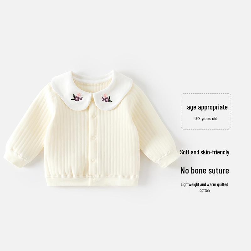 

Детский стеганый кардиган для девочек на осень/зиму - Милый, теплый, короткое пальто для прогулок 80 cm