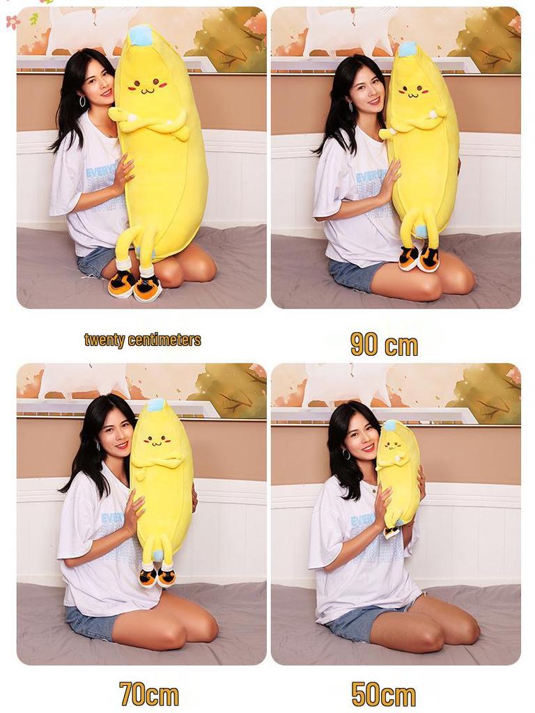 Large Plush Banana Man Doll - Cute Sleeping Pillow Toy