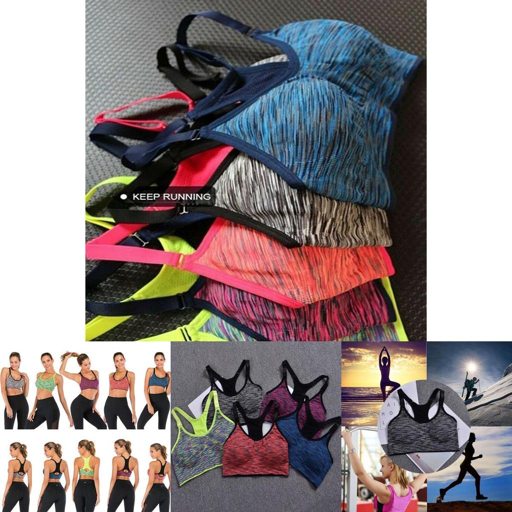 Ultraleichter Gepolsterter Damen Sport-BH mit Verstellbaren Trägern für Yoga und Fitness