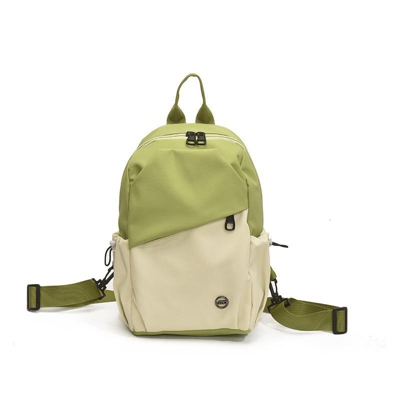 

New Fashionable Backpack Casual Large-capacity Travel Simple Foreign-style College Students schoolbag one size зелений