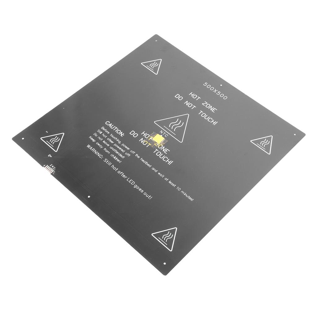 3D Printer Heated Bed 24V 350W High Power Aluminium Alloy 500x500mm 3D Printer Hotbed Platform