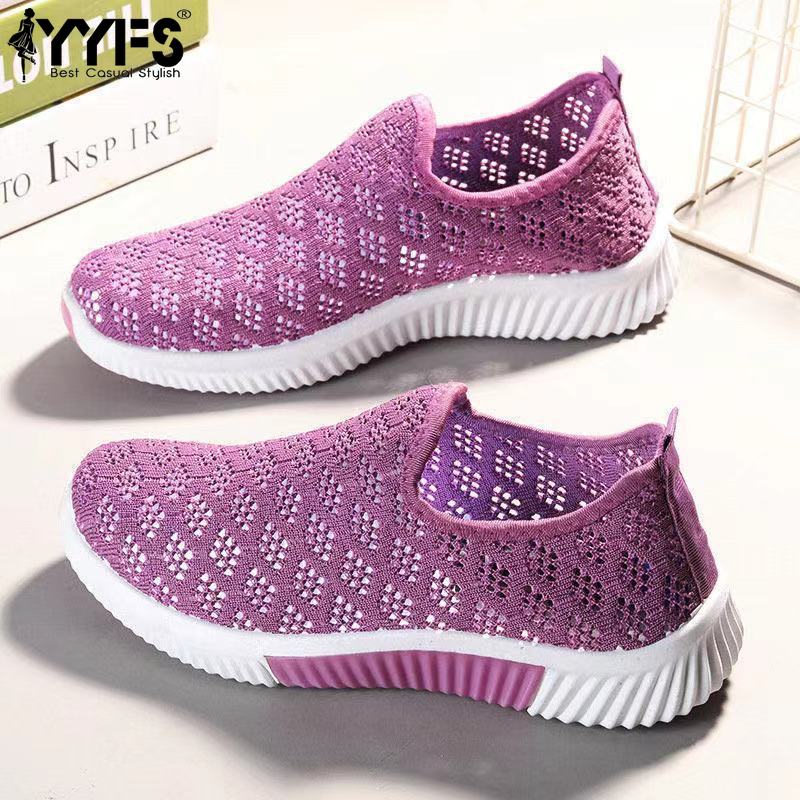 Fashion Mesh Shoes Women Shoes Sports Shoes Breathable Ballet Flats Soft Sole Casual Sneakers