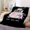 Print fasion Pibble Wash My Belly Blanket For Sofa Office Bed Plane Travel Sleep Read Relax Camping Soft And Warm