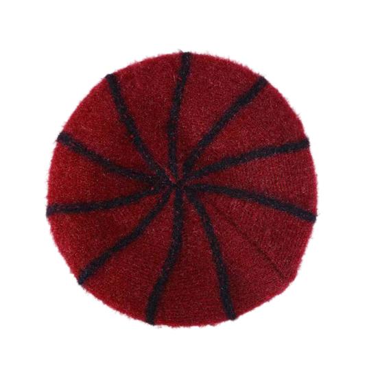 Women Winter Hat Thick Warm Knitted Hat Soft Velvet Slouchy Cap with Visor Brim for Middle-Aged And Elderly Ladies