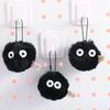 5cm 10 Stück Brikettpuppe Anhänger Schlüsselanhänger Tasche Zubehör Niedlicher Plüsch Schwarzer Kohleball Cartoon Spielzeug Anhänger Geschenk