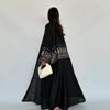Ladies' Embroidered Floral Cardigan Robe - Dubai Style Muslim Wear