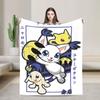 Digimon Agumon Gabumon Sora Anime Blankets Fleece Throw Blanket Summer Air Conditioning Decoration Soft Warm Bedspreads