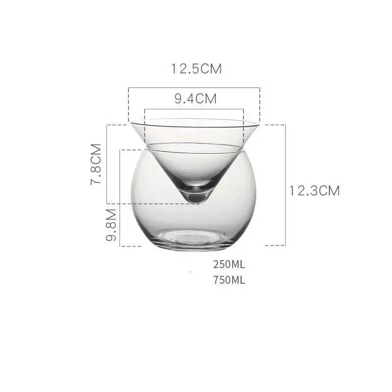 2022 Unique Cocktail Glass Fancy Restaurant Artistic Conception Dry Ice Set Molecular Gastronomy Container Martini Smoothie Cup