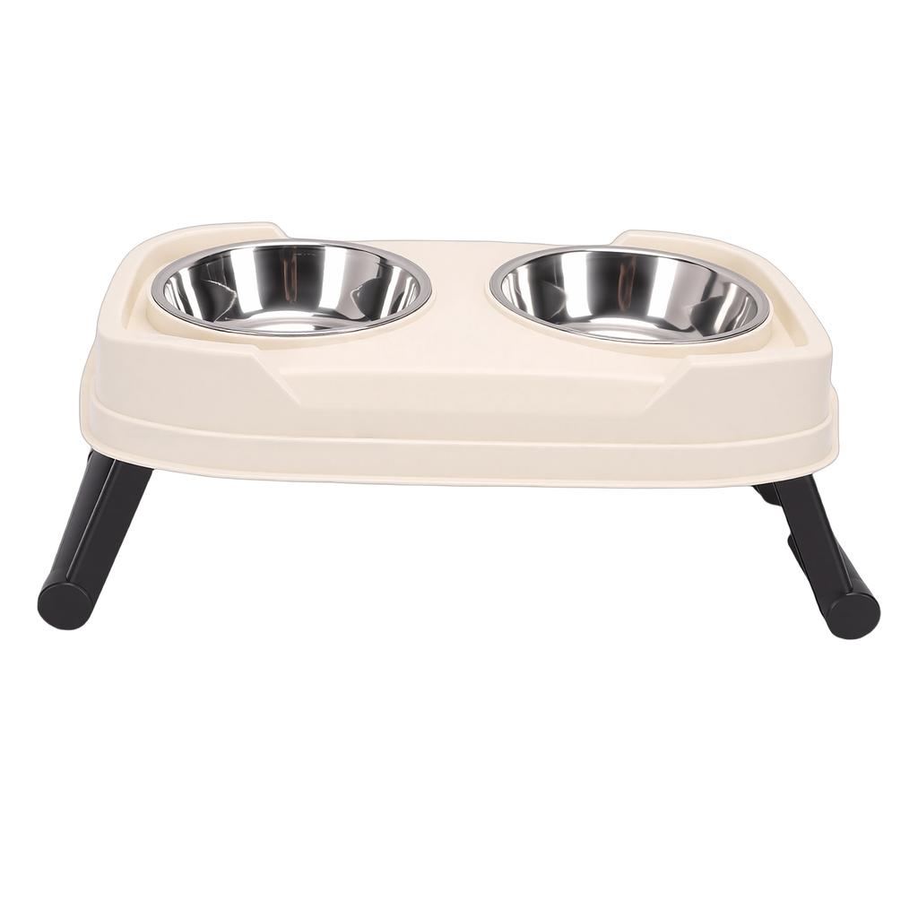 Elevated Cat Bowls with 2 Bowls Height Foldable Raised Cat Food Water Bowl for Dogs Cats