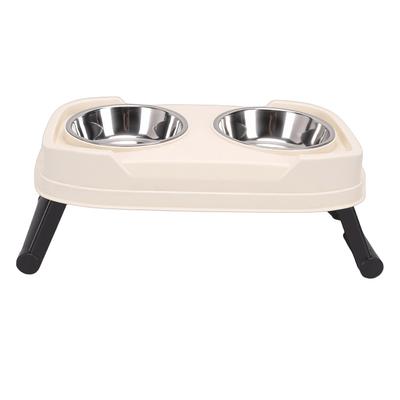 Elevated Cat Bowls with 2 Bowls Height Foldable Raised Cat Food Water Bowl for Dogs Cats