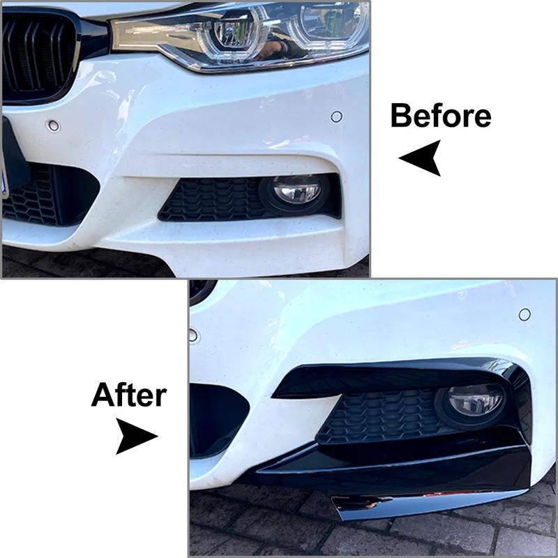 Car Front Bumper Fangs Trim Air Vent Lid Cover For BMW 3-Series F30 F31 2012 2013 2014 2015 2016 2017 2018 M-Sport Only