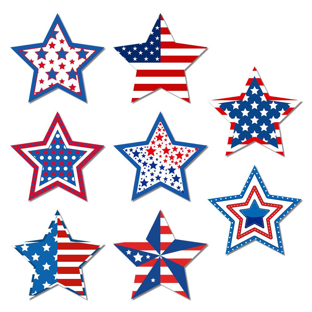 Themed Day Independence Star Shaped Hanging Ornaments Scene Arrangement Props