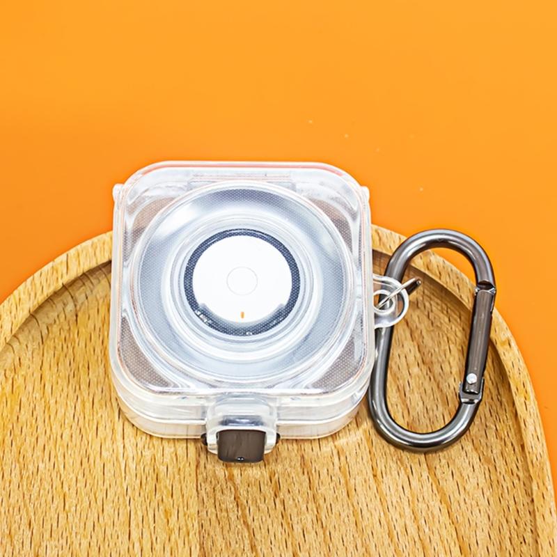 Clear Flexible Case with Carabiner Protector Cover for Rings Charger Shell Dustproof Charging Case Cover