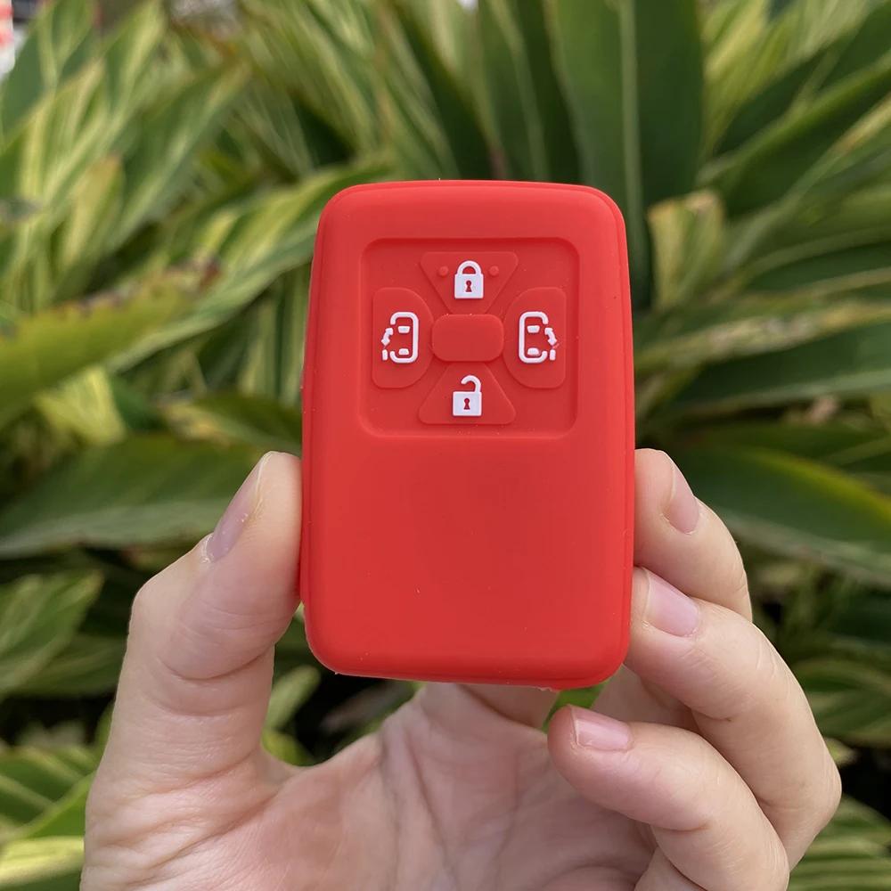 

4 Buttons Silicone Remote Key Case for Toyota Estima Alphard Vellfire Key Cover Keyless Shell Skin Car Keychain Holder красный