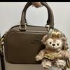 [Pre-Owned] Satchel 19 Letter Logo Zipper Closure Smooth Leather Bowling Bag Shoulder Crossbody Handbag Small - New #1EENHXJ