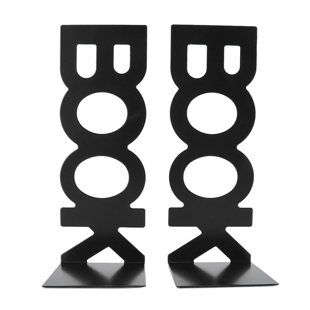 1 Pair Book End Decorative L Shaped Keep Upright Slip Resistant Book Stopper for School Office