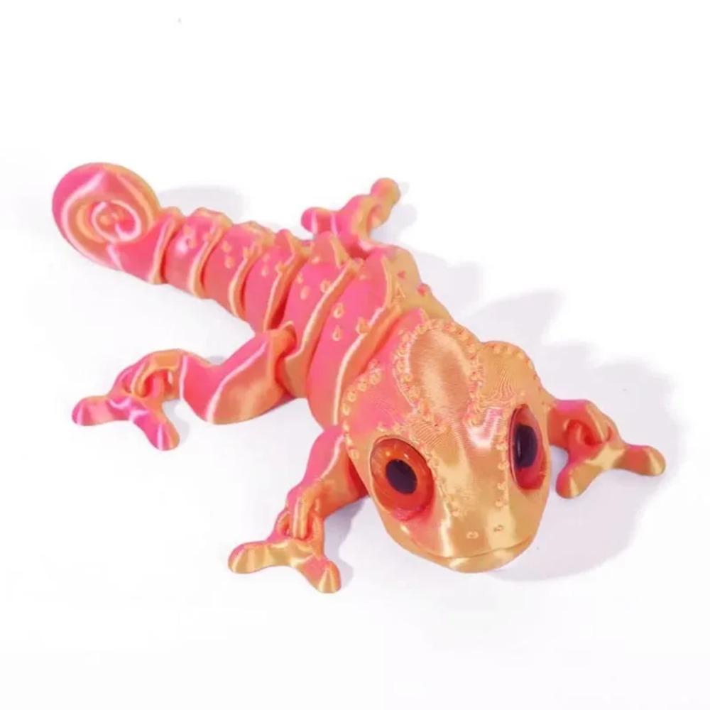 

New 3D Printing Chameleon Figures Multi-joint Movable Simulation Eyes for Home Accessories Kids Gift Room Decoration 3d