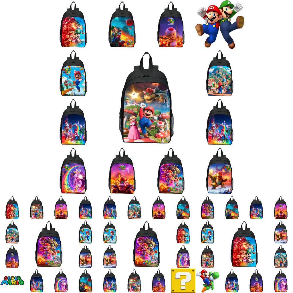 Super Mario Children's Backpack 16-inch Cute And Functional Oxford Fabric Custom Design